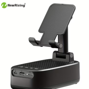 6W Wireless Speaker with Phone Holder, 1800mAh Battery, Hands-Free Calling, Portable Power Bank