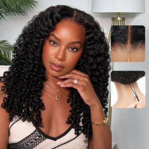7x6 Burmese Curly Glueless Wigs Human Hair Pre Plucked Pre Cut 250% Density