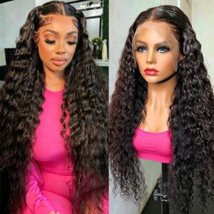 Deep Wave 13x4 HD Lace Pre Plucked Human Hair Wig