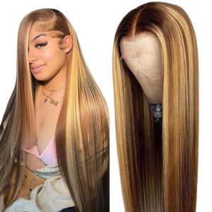 Ombre Lace Front Wig Human Hair